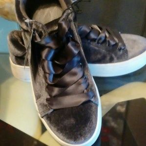 Big Buddha Platform Velvet Shoes